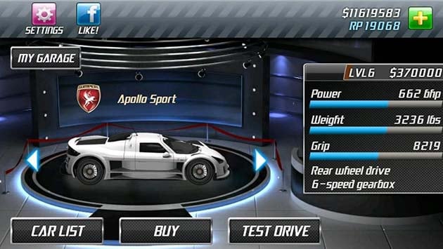 Captura de pantalla de Drag Racing