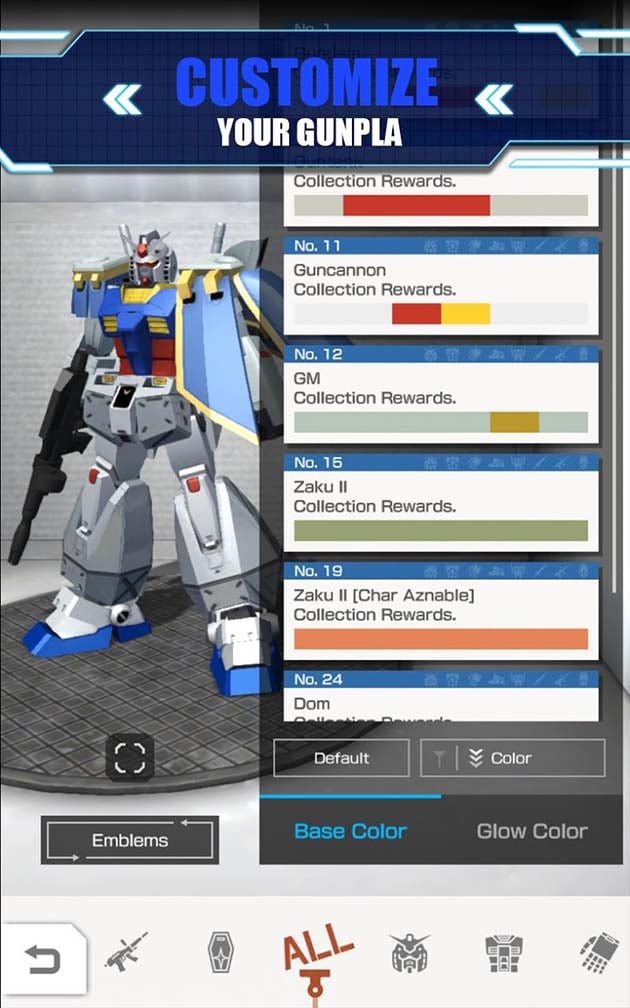 Captura de pantalla de Gundam Battle Gunpla Warfare