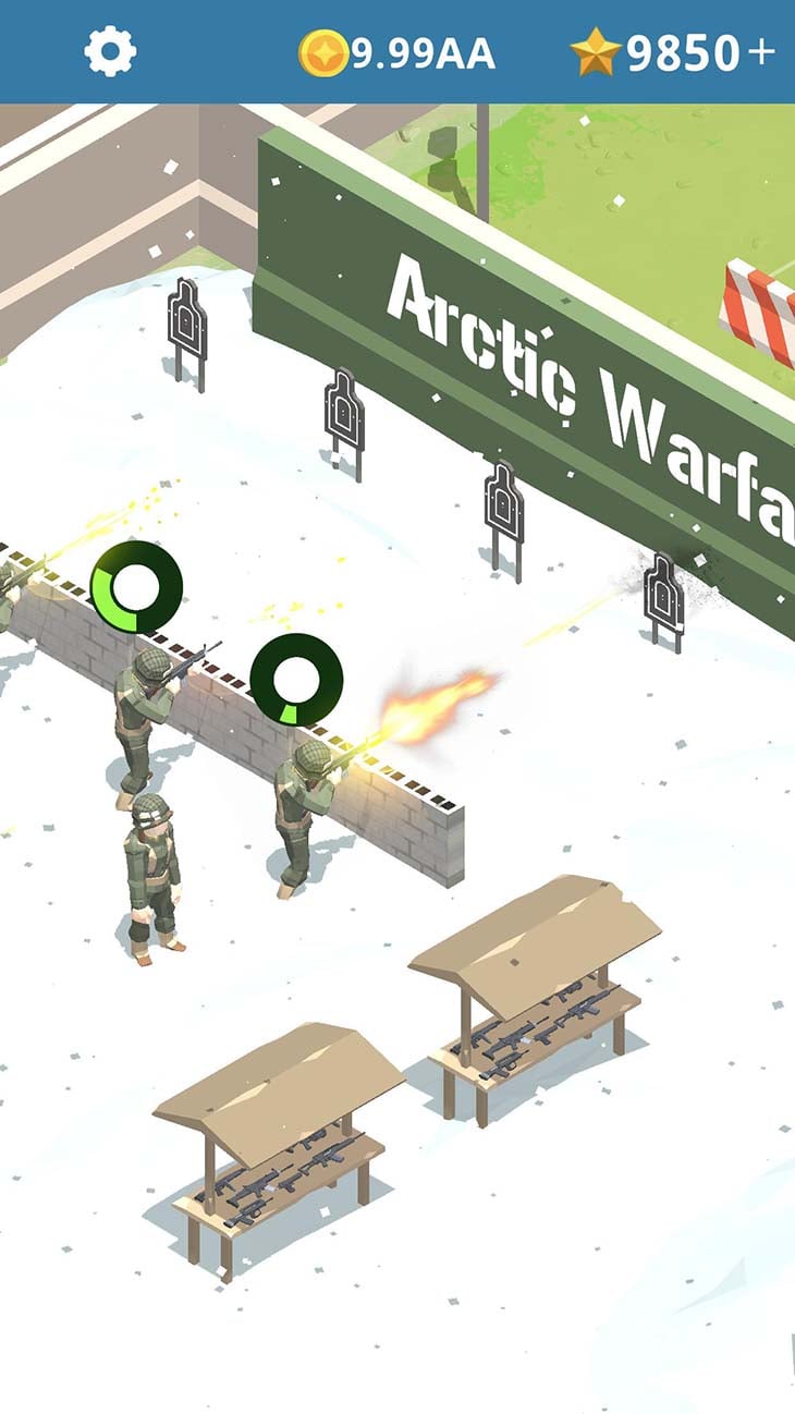 Captura de tela 2 da Base do Exército Idle