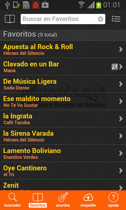 Latin Chords Pro app screenshot 1