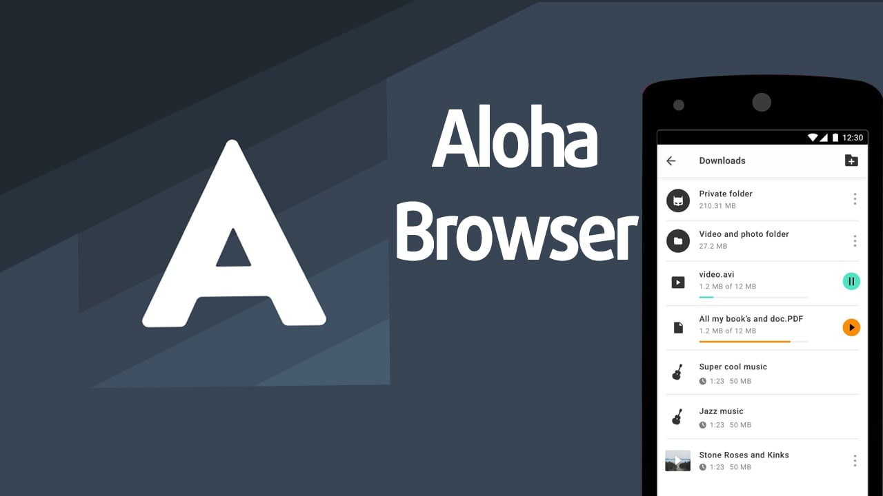 Aloha Private Web Browser for Android, iPhone and iPad