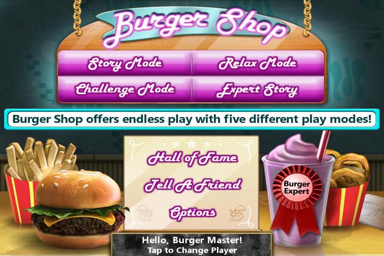Burger Shop screen 1