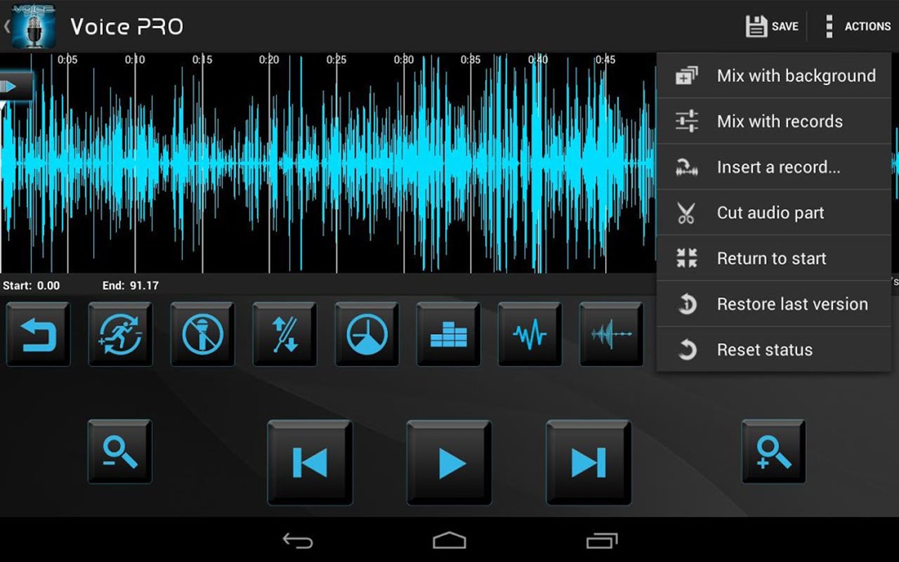 Voice PRO HQ Audio Editor screen 2