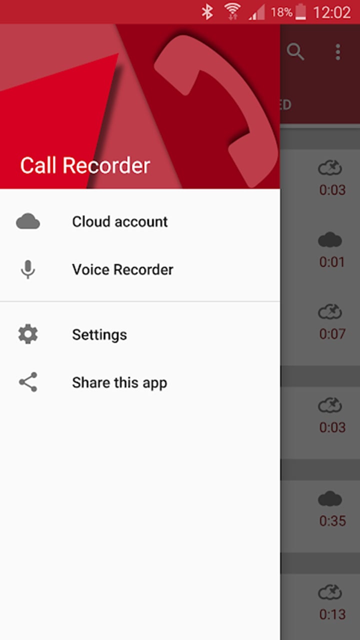 Automatic Call Recorder Pro screen 2