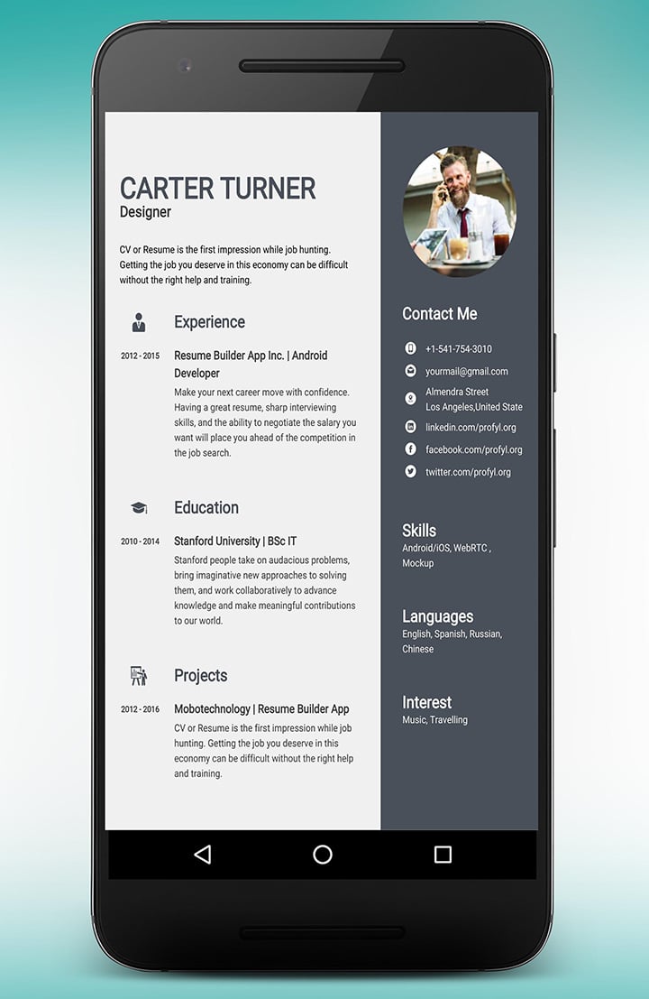 CV Maker Resume Builder PDF Template Format Editor screen 3