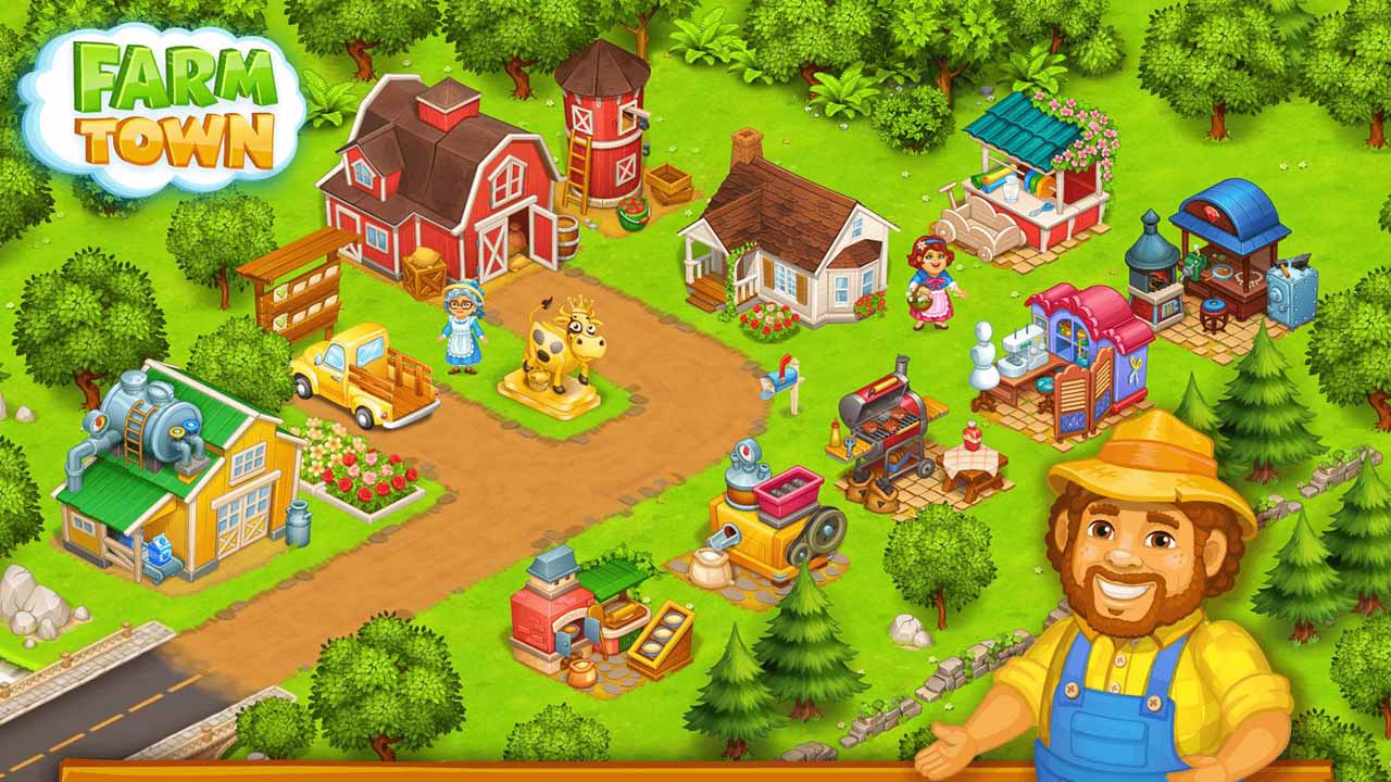Farm Town MOD APK  (Unlimited Money) for Android