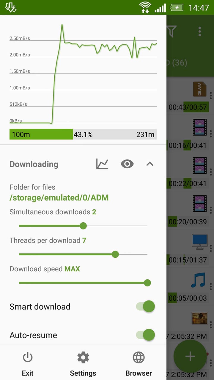 Advanced Download Manager screen 1
