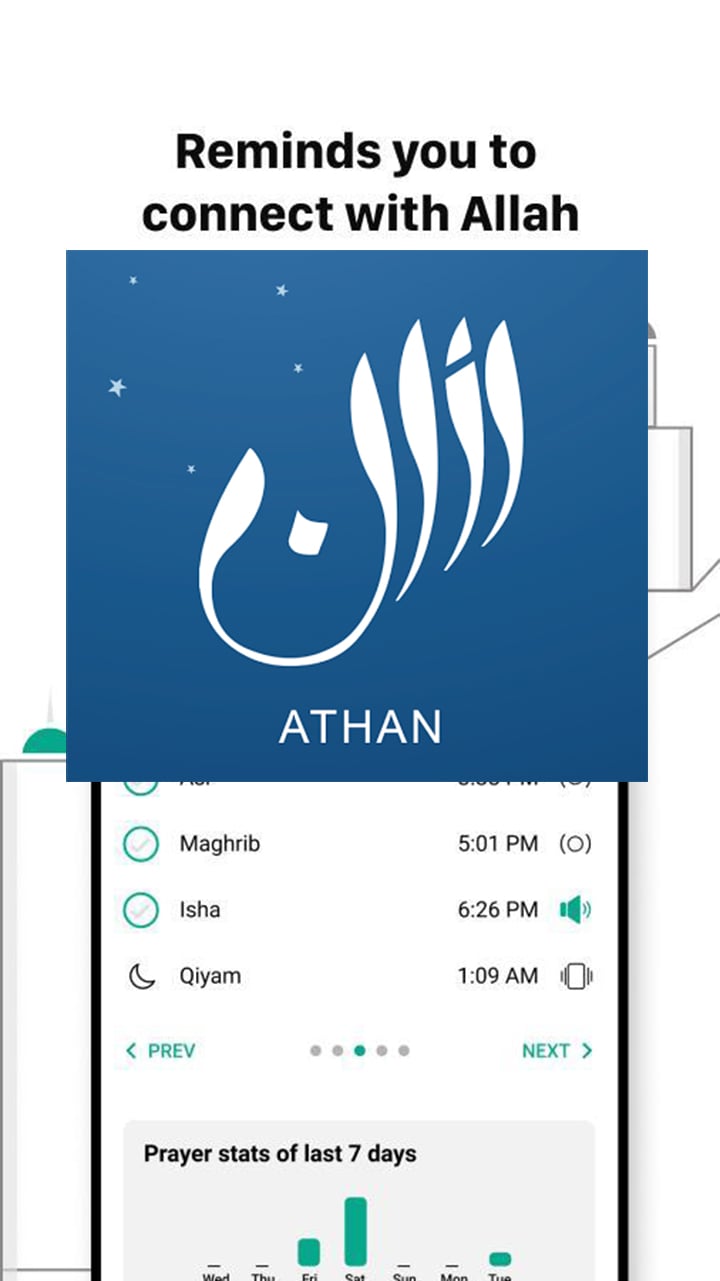 Athan Prayer Times screen 1