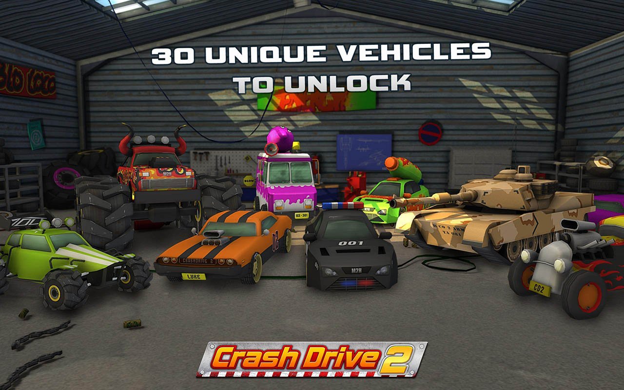 Crash Drive 2 3D racing cars screen 1