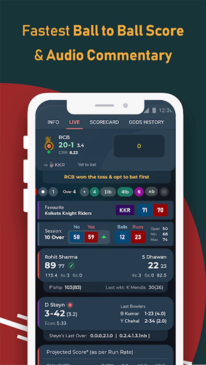 Live Line & Cricket Scores Cricket Exchange screen 4
