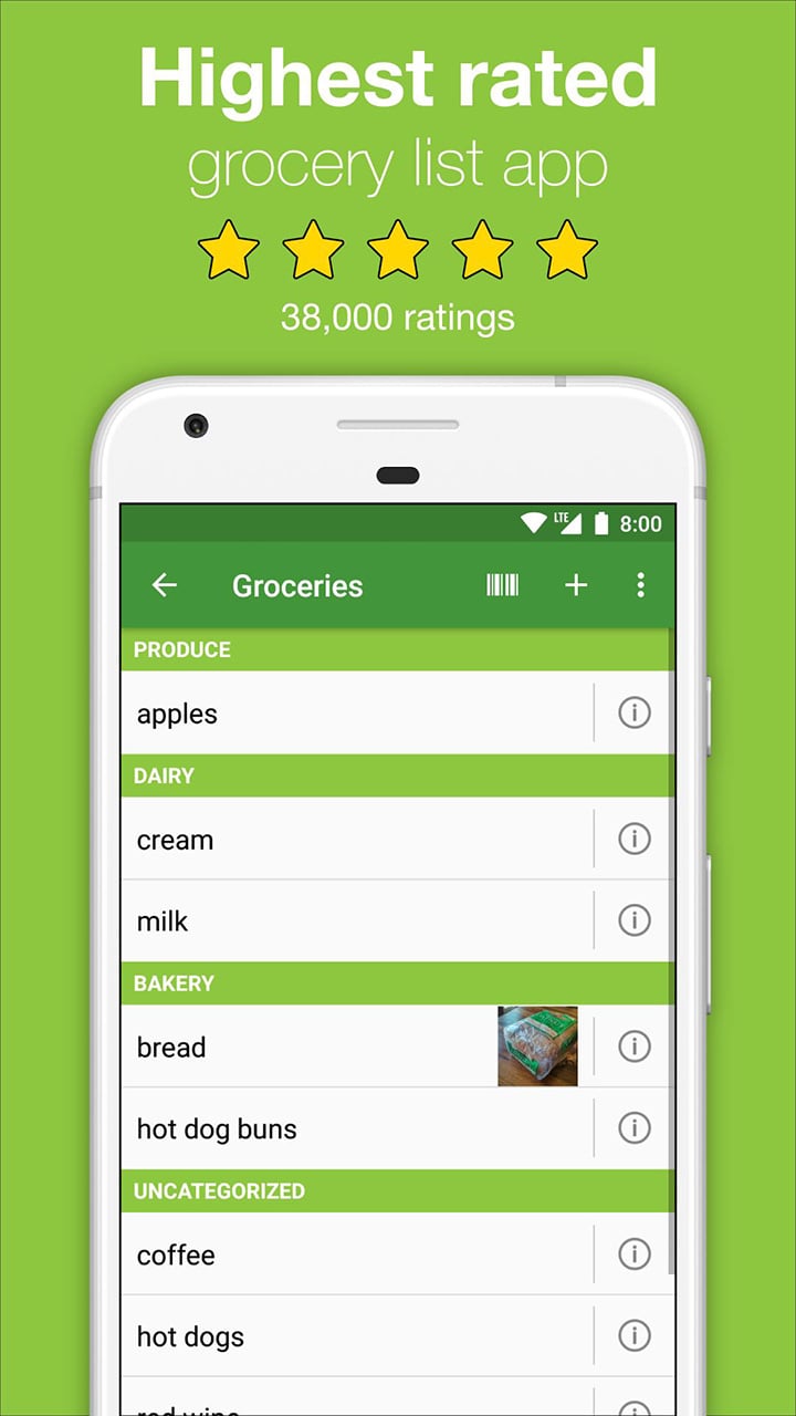Our Groceries Shopping List screen 0