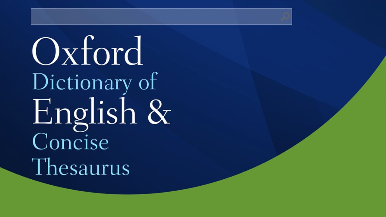 Oxford Dictionary of English& Thesaurus poster