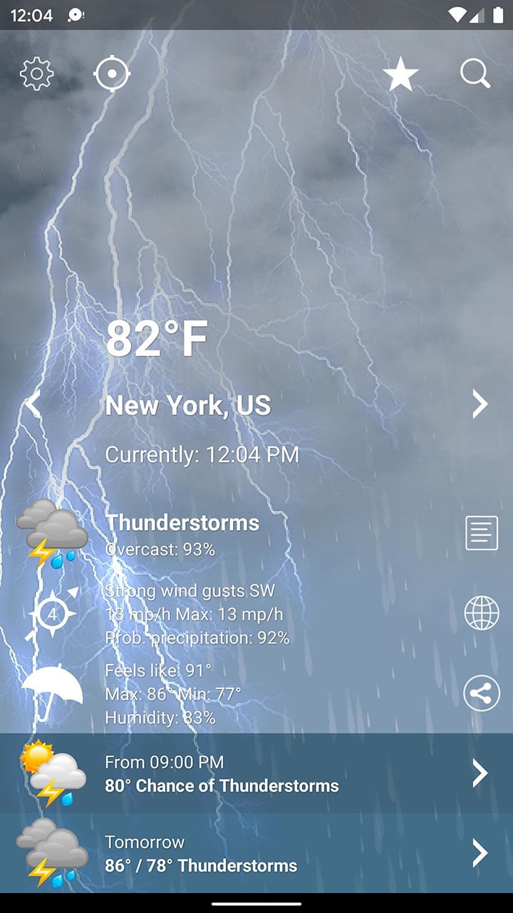 Weather XL PRO screen 1