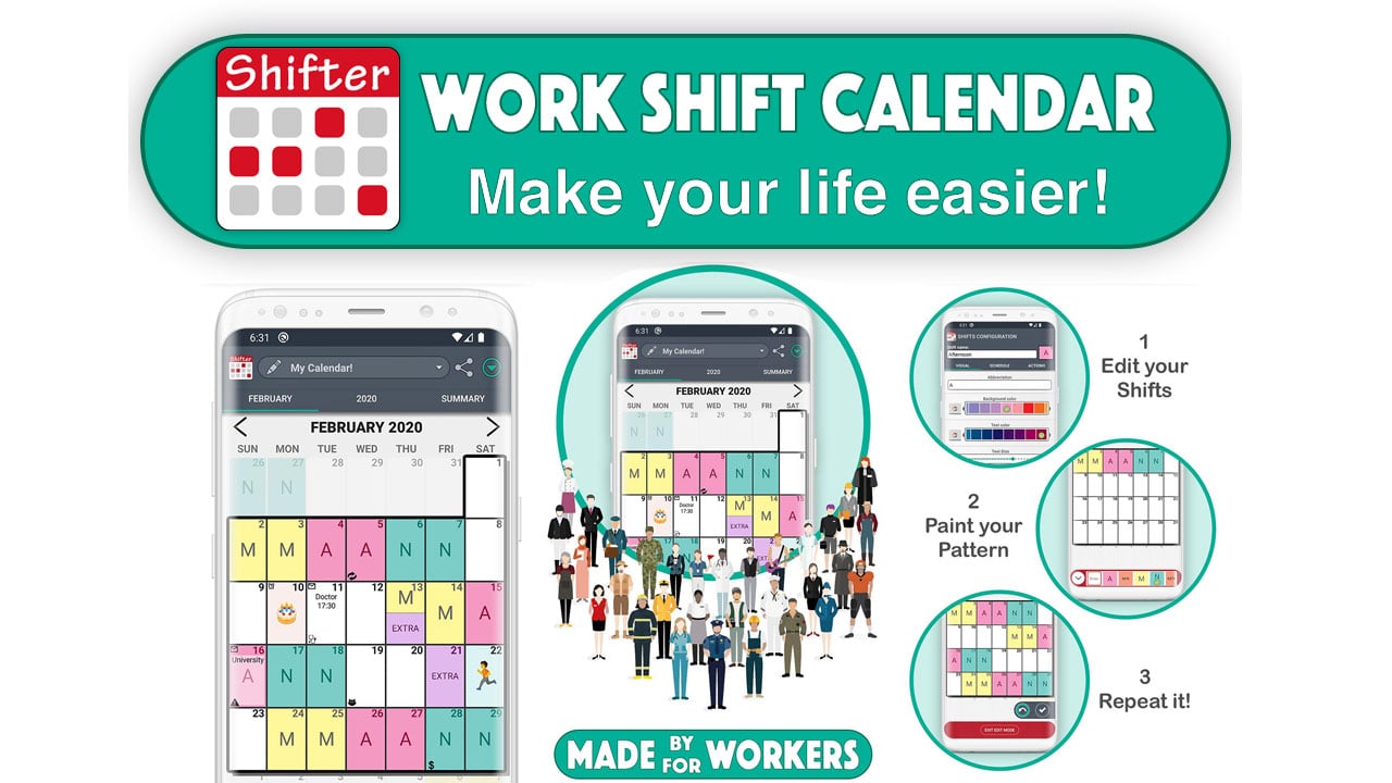 Work Shift Calendar poster