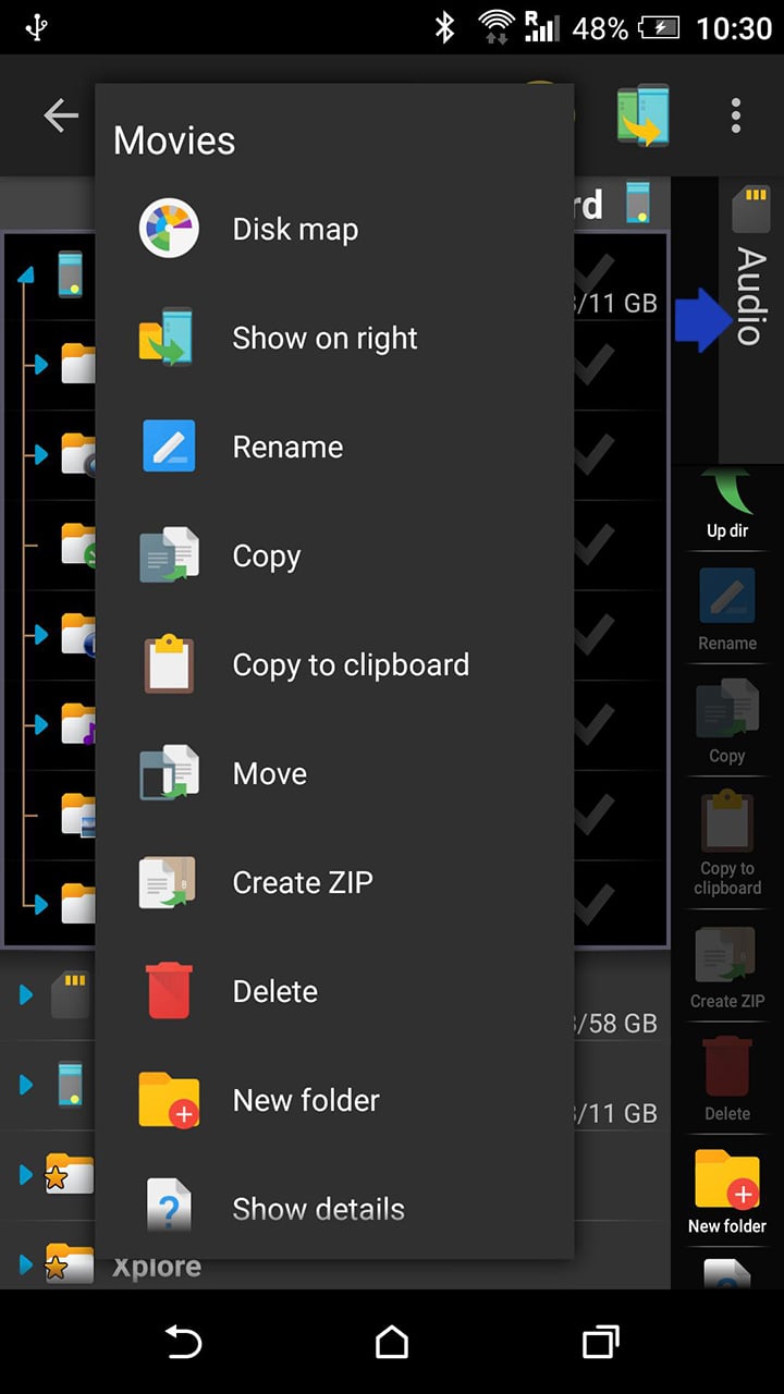 X plore File Manager screen 3