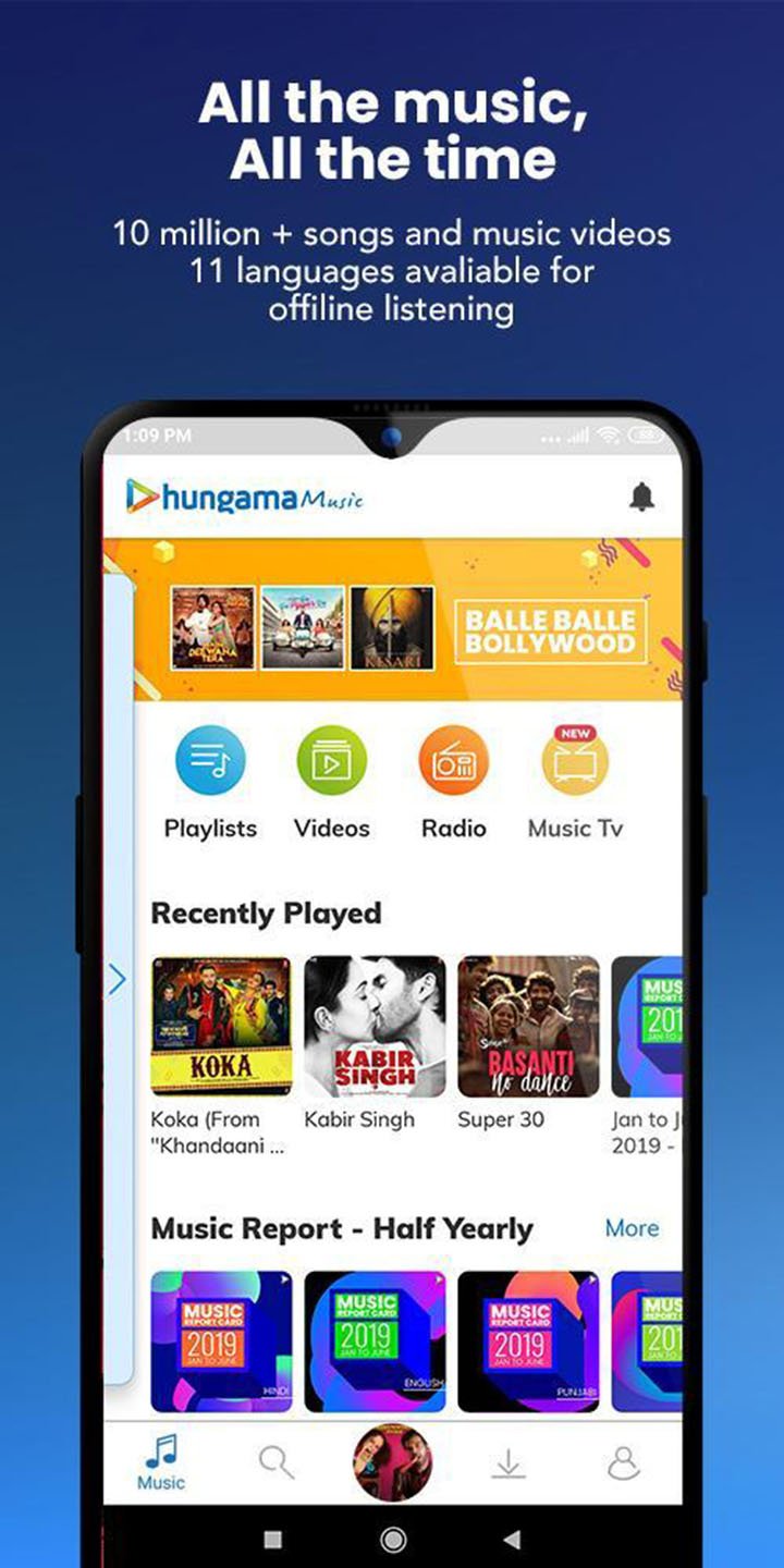 Hungama Music screen 0