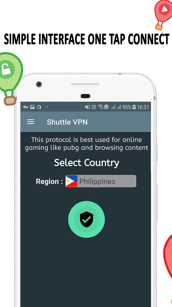 Shuttle VPN screen 2