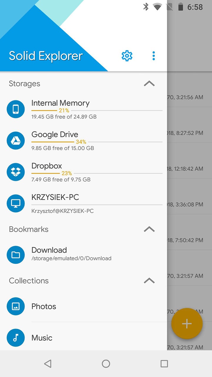 Solid Explorer File Manager screen 1
