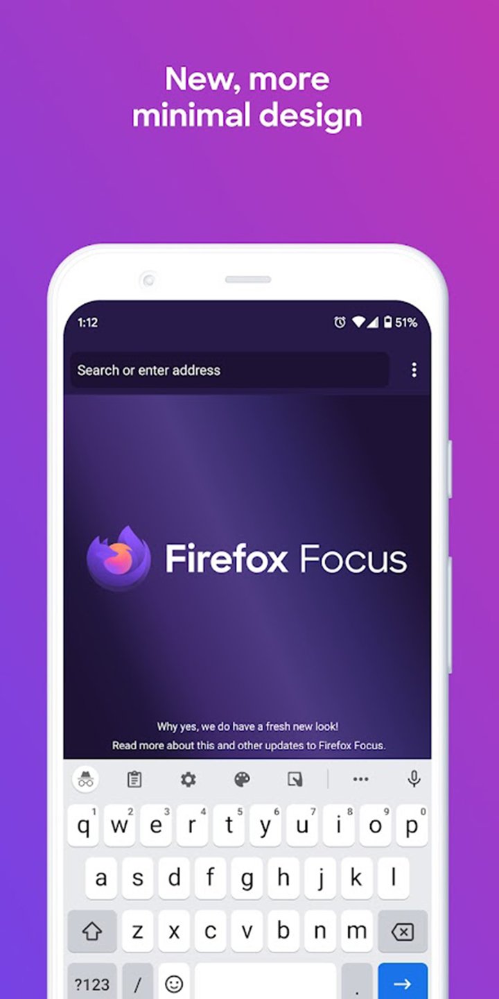 Firefox Focus screen 1