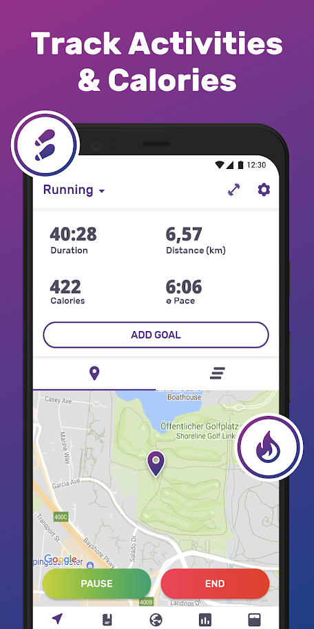 FITAPP Track My Run & Running screen 2