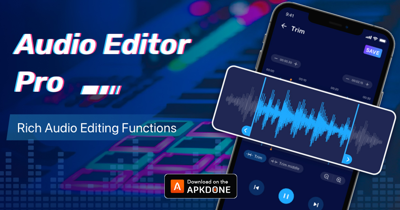 Audio & Music Editor MOD APK 1.01.44.1115.1 (Pro Unlocked) for Android