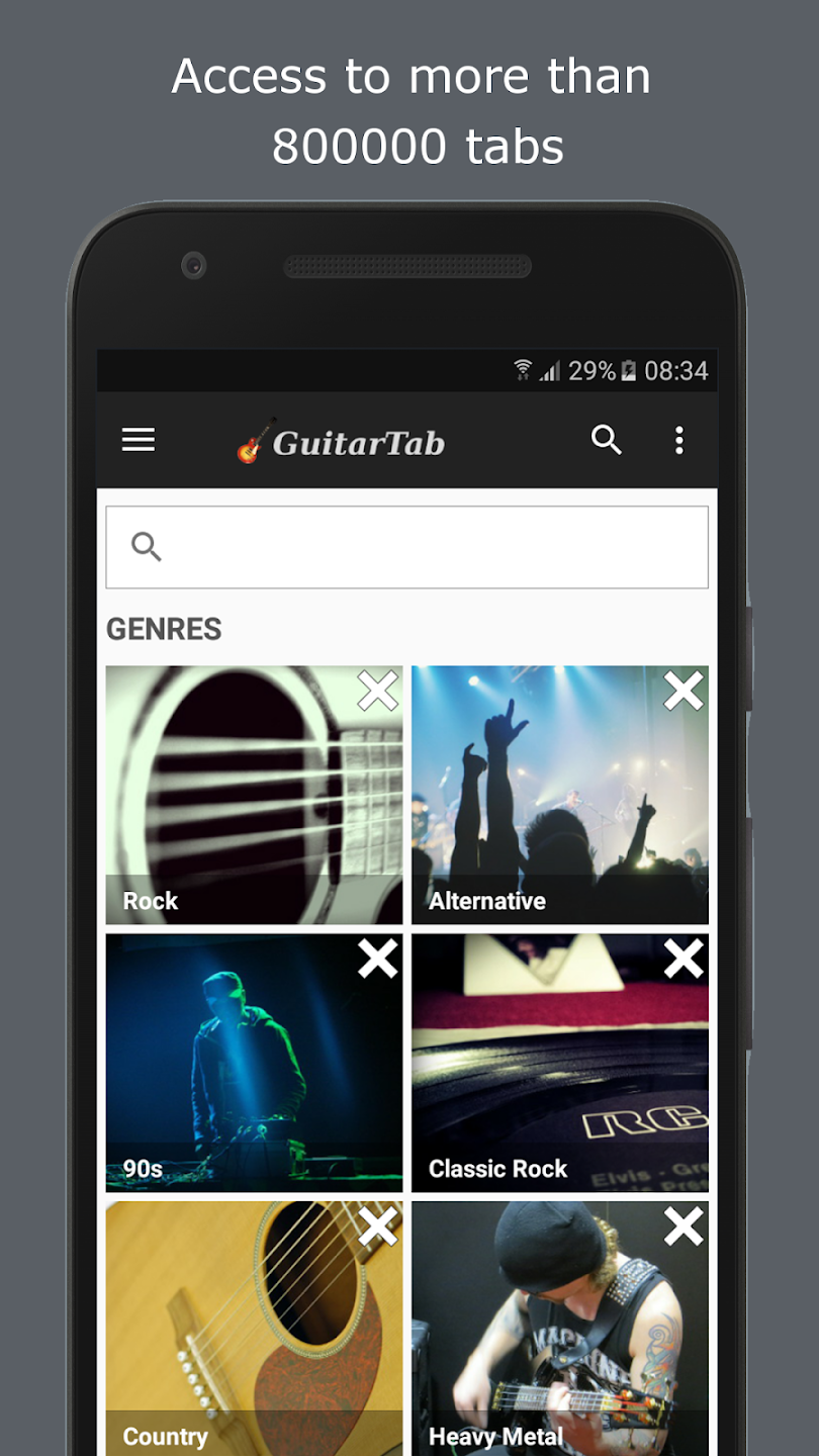 GuitarTab screen 1