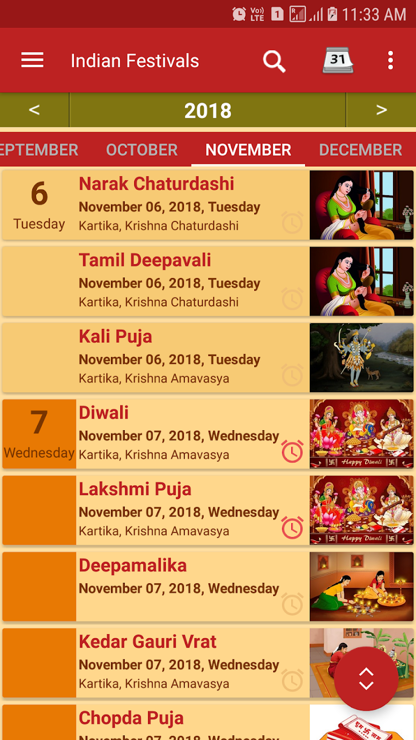 Hindu Calendar screen 4