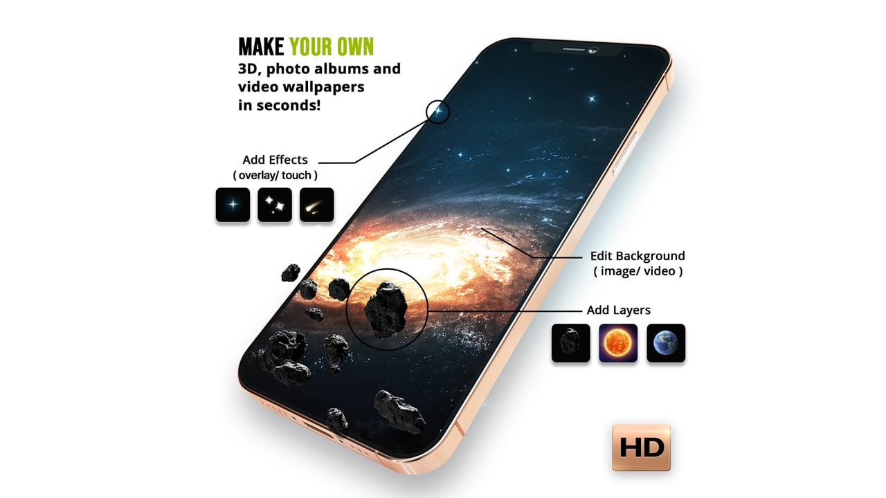 Wave Live Wallpapers Maker 3D MOD APK  (Unlocked) for Android