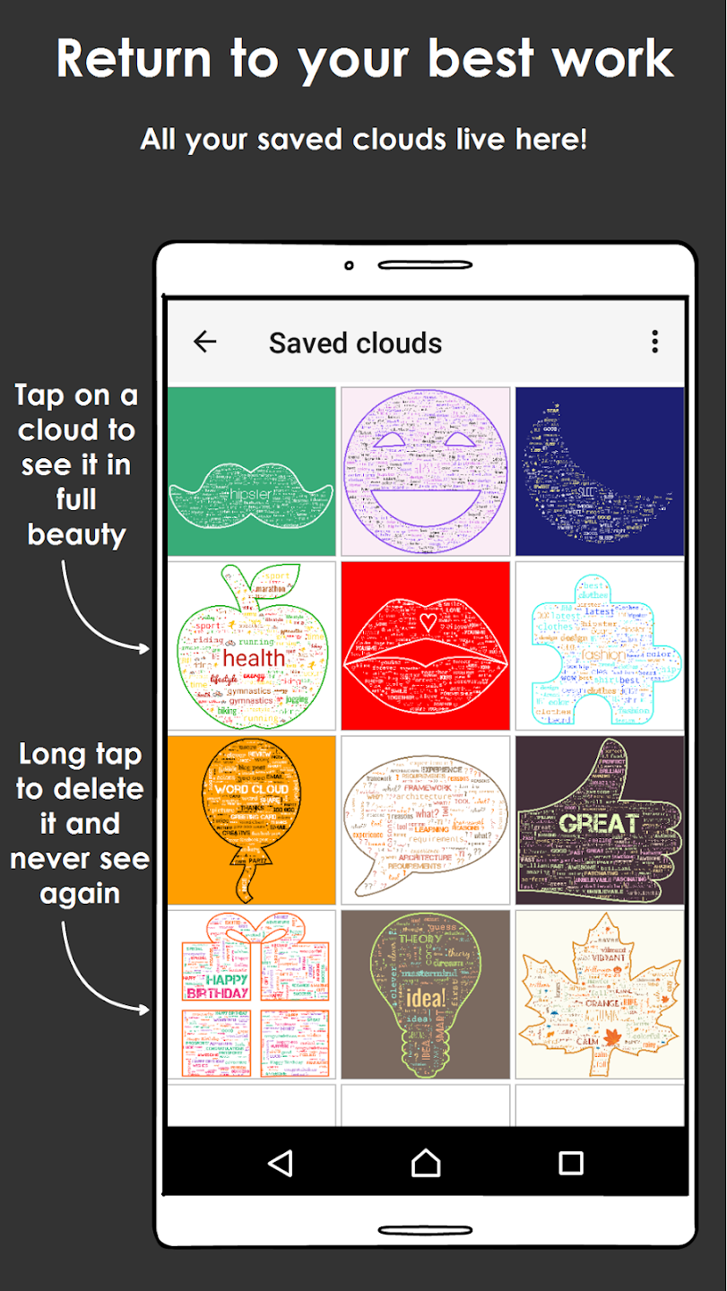Word Cloud screen 7