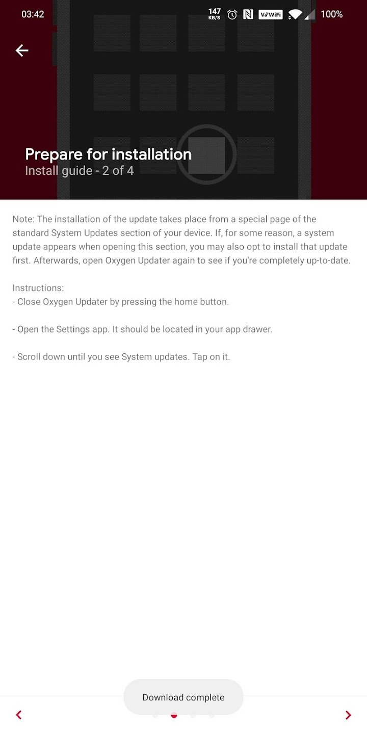 Oxygen Updater screen 5
