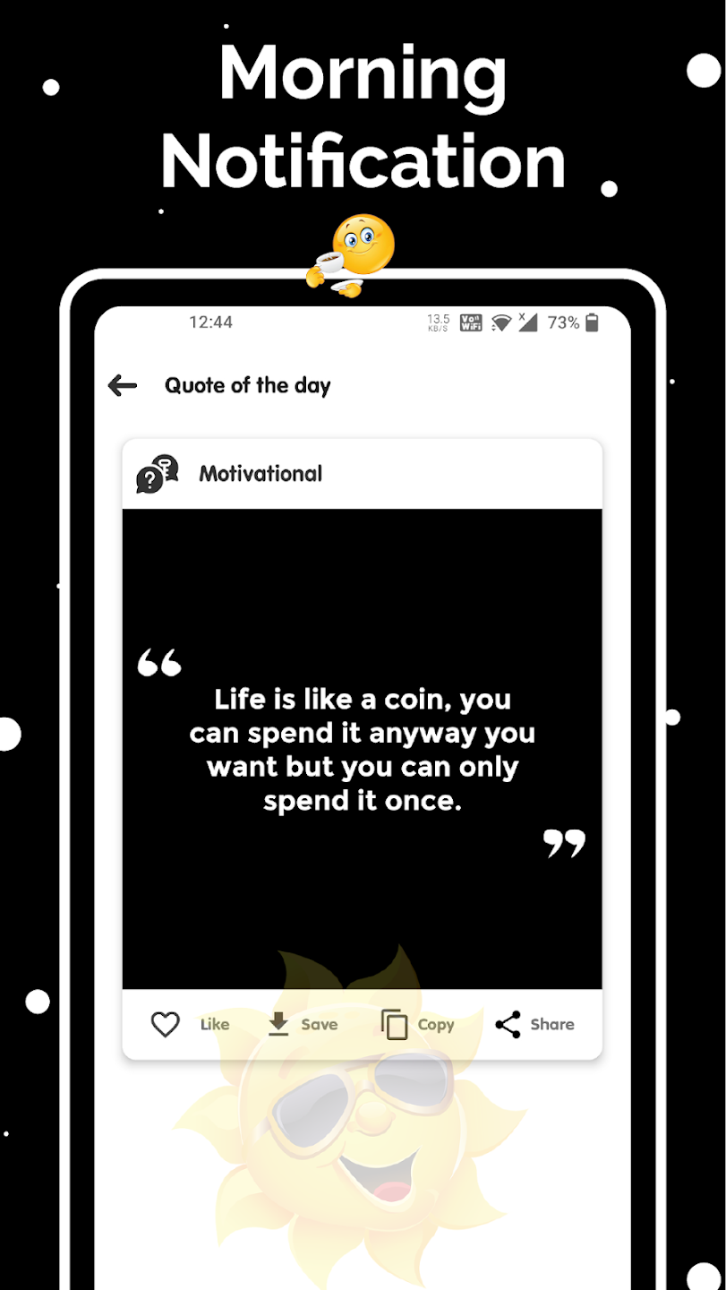 Quotes and Status screen 6