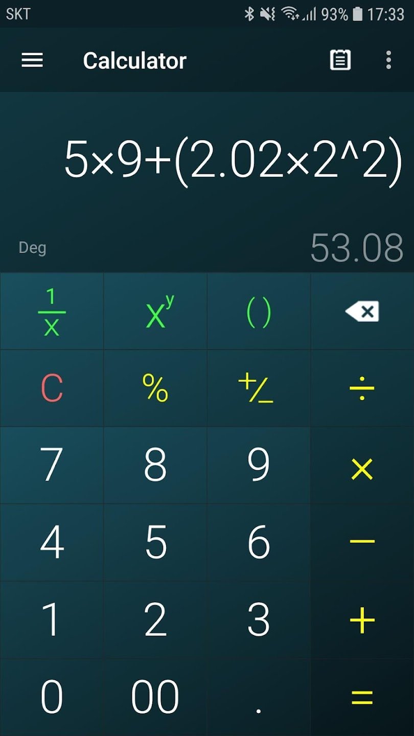 Multi Calculator screen 3