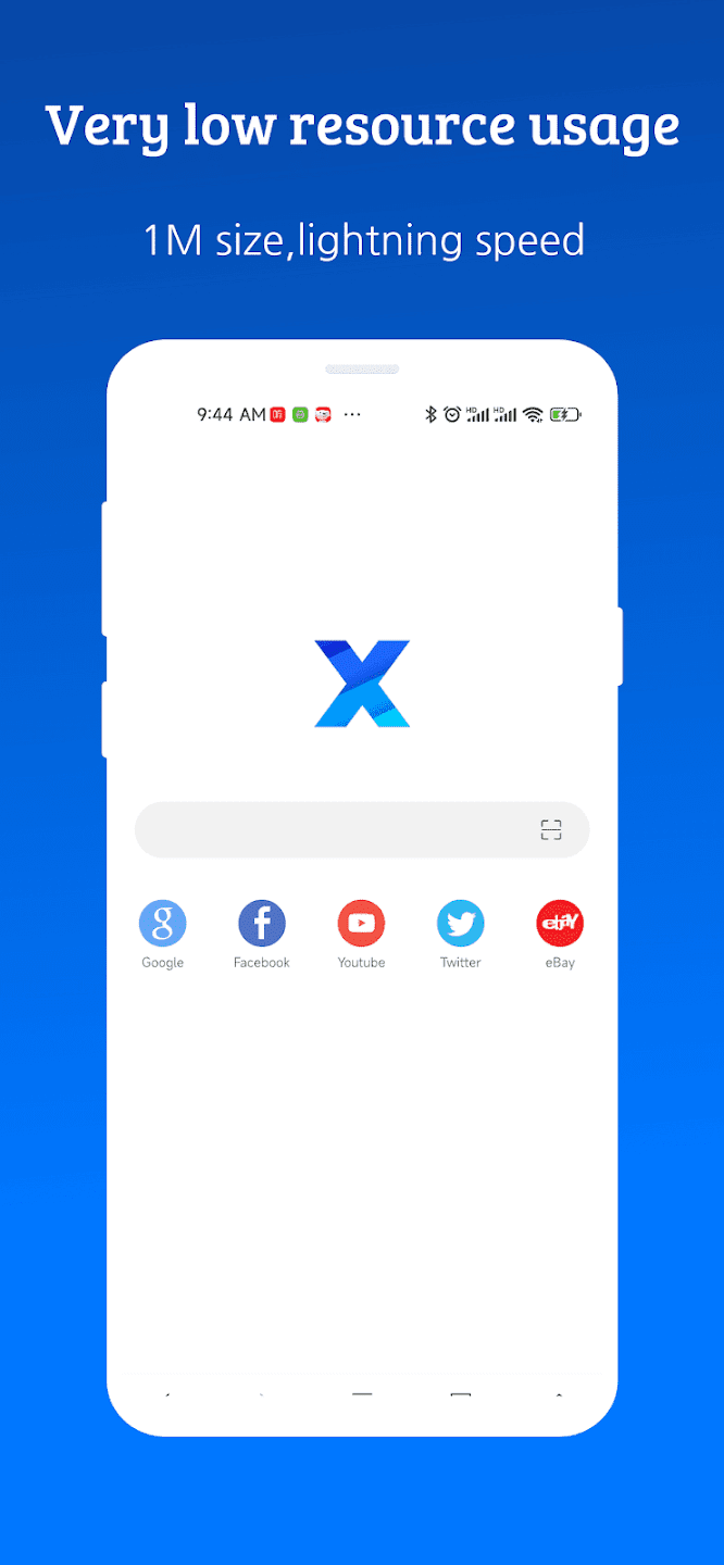 XBrowser screen 1