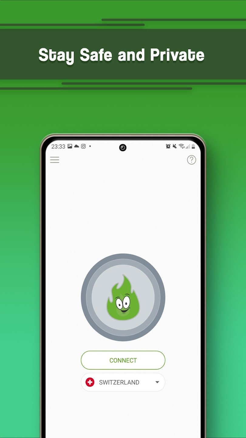 GreenNet VPN screen 1