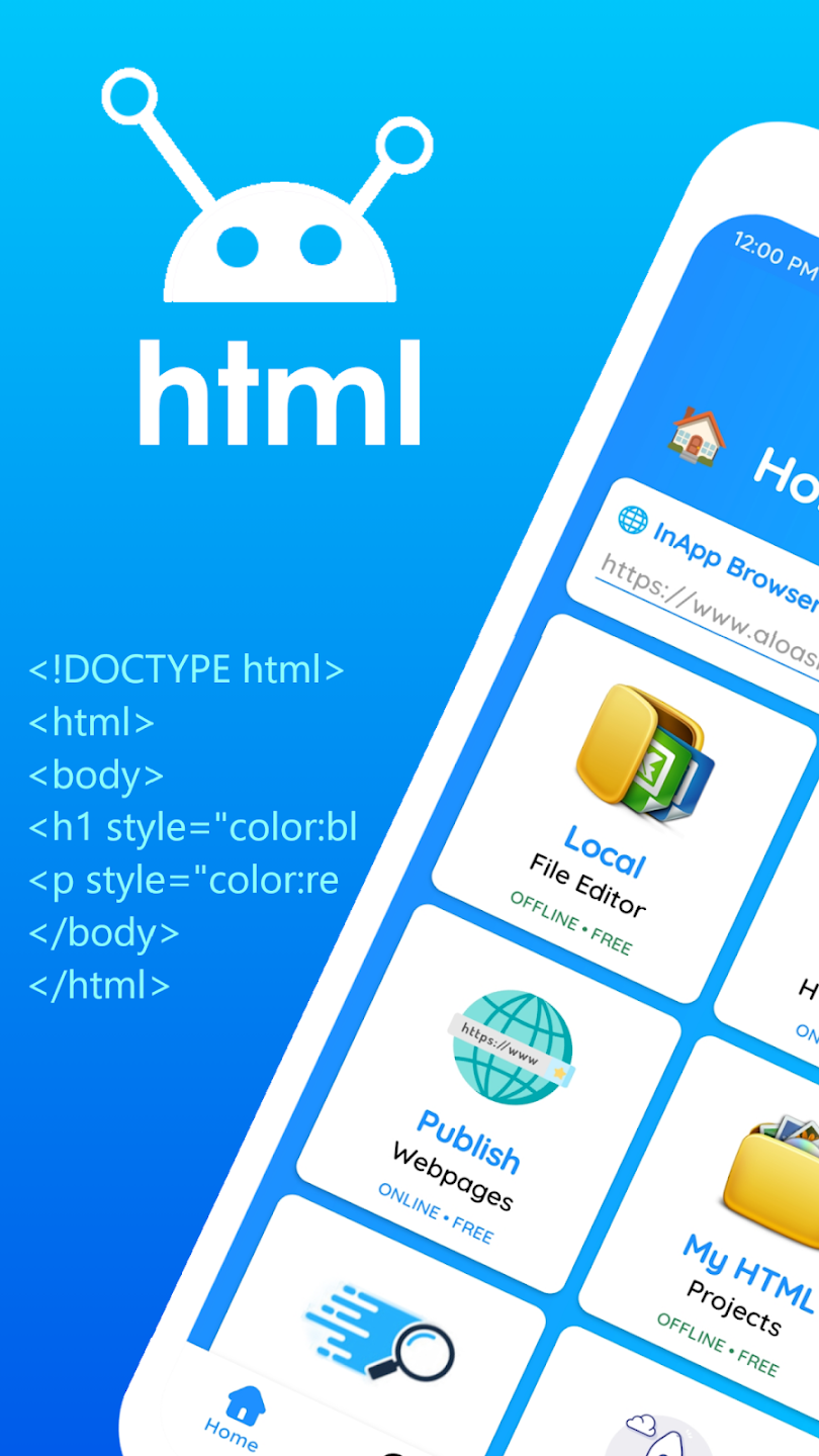 HTML Editor screen 1