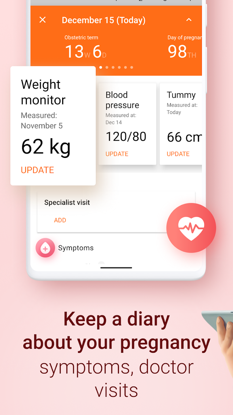 Pregnancy Tracker screen 3