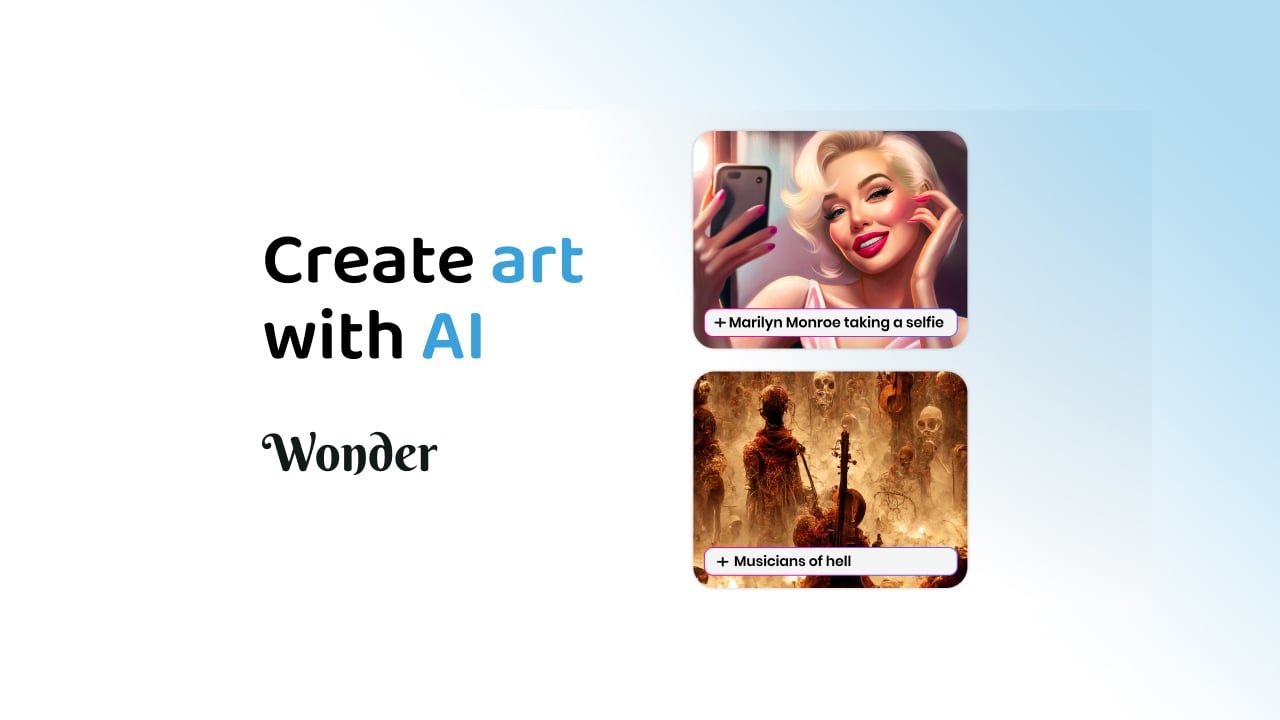 Wonder AI Art Generator poster
