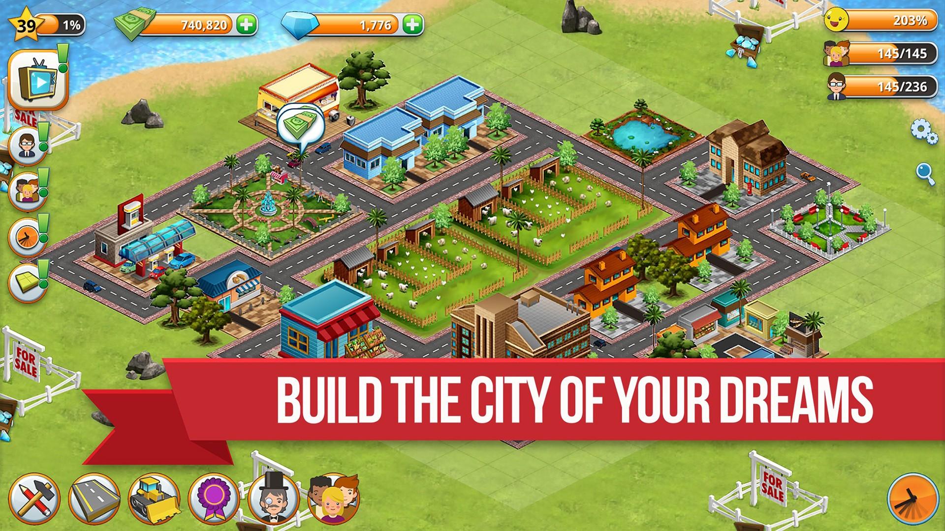 Village Island City Simulation screen 1